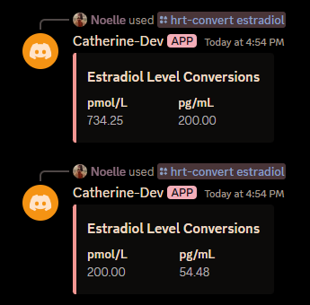 Example of HRT Conversion